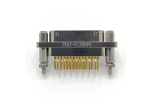 J30J-31ZKN Micro-D Female Connector with 4 Row Curved Pins 31 Cores 90-Degree PCB D-Sub Connectors for Automotive Electronics