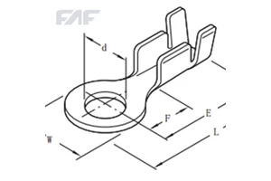 FAF C430001-4 0.45mm Thickness Brass Electrical Ring Connector Terminal Crimp Terminal