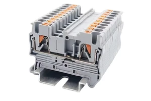 Kton PT 2.5 Plastic PA Brass Panel-Mounted Screwless Installation Quick-Wire Push Spring Cage Din Rail Terminal Block 800V 24A