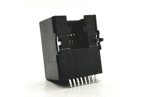 Stable Performance JISJACK 8P8C RJ45 Ethernet Connectors Hole Phosphor Bronze Contacts -40 70 Operating Temp Plastic
