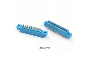 Through PCB 20 Pins Ways Positions Card Edge Pin Connector 3.96mm 3.96 Board to Board Pin Card Edge Connector