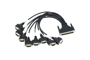 Custom Game Console Serial Cable DB62 D-SUB 62PIN to 8x DB9 Front Panel Mount D-Sub Connectors
