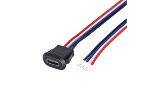 Snap in USB C Connector Type C Female to 4P PH 2.0 Terminal Charging Cable Custom USB-C Charger Port