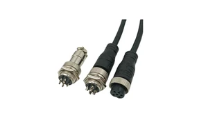 IP65 Waterproof M16-3 8pin Rectangle Male Female Aviation Connector Copper Gold Plating Zinc Alloy Housing Aerospace High Temp