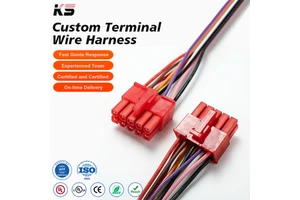 Red Rectangular 5557 4.2mm 5Pin Connector Terminal Housings Assembly Receptacle Cable Wiring Harness