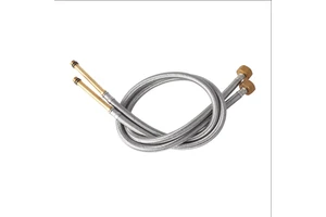 Modern Single-Hole Bathroom Faucet with 304 Steel Wire Pointed Tube Durable Basin Cold Hot Water Inlet Hose Copper Cap Washbasin