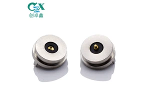 Custom Gold 4 5 6 8 10 11mm 5V2A Round Circular Male Female Usb Battery Plug Pcb Spring Loaded Magnetic Pogo Pin Connectors