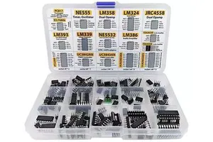 Brand new IC chip classification 150 integrated circuits and integrated circuit socket box kits