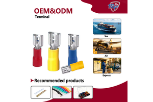 FDD Hot Sale Red Pre-Insulating Female Connector 1.25-250 Tin Plated Copper 400V Electrical Crimp Connecting Wire Terminal