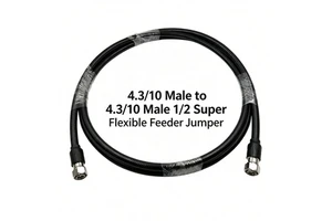 OEM Custom 4.3-10 Male-Male 1/2 Superflexible RRU RF Jumper Cable 50Ohm Coaxial Feeder Assembly for Cellular Telecom Project