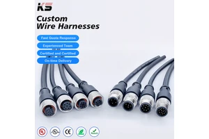 Industrial Ip68 M5 M8 M9 M12 M16 M23 Waterproof Male Female Plug 3 4 5 6 8 12 Pin Cable Wire Circular Waterproof M12 Connector