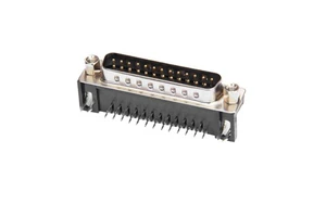 hot sale DB connector double two rows three rows 9/15/25/37 pin D-sub 90 degree right angle type connector