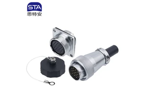 WS24 Industrial Aviation Plug Socket 2 3 4 9 10 12 19 Core Female+Male Reverse Installation Electrical Connector
