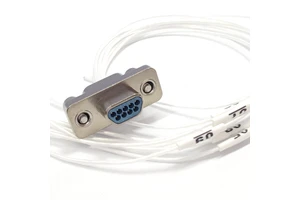 Micro D-Sub Rectangular Brass/Aluminum Housing IP67 Male Plug 9-Pin Connector J30J-9TJL with Wire Harness
