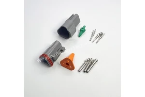 3-Pin DT Connector Plastic Cable Wiring Harness Brass Contacts Car Electrical Housing Auto Wire Plug DT04-3P DT06-3S Connectors