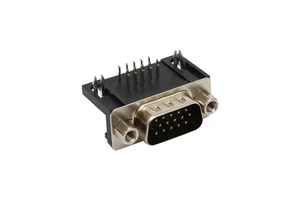 15 pin Dual Row male vga straight electronic D Sub Connector for Right Angle