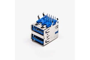 USB 3.0 A Type Connector Good Quality Magnetic Double Stack Smt Dip