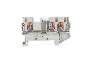 PT 2.5 TWIN PT2.5 TWIN 3 Wire Push In Terminal Block 2.5mm2 14 AWG Feed Through DIN Rail Wire Connector