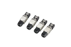 Hot Selling CAT8 Gold-Plated Toolless Zinc Alloy Shielded STP RJ45 Connectors Ethernet Plug Shielded Ethernet Connectors