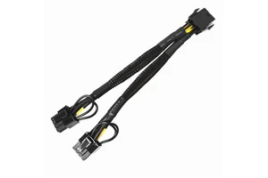 6+2pin Female Extension Adapter Cable GPU PCIE Video Card 8 Pin Dual Connector Mainboard Power Supply Cable for Computer