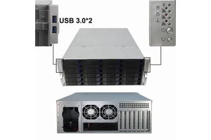 4U Rackmount Server case with 24 Hot-Swappable SATA/SAS Drive Bay, MiniSAS /SATA Connector