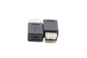 Black USB 2.0 Type a Female to Micro 5Pin USB B Female Adapter Plug Connector Converter