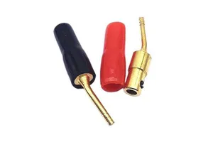 2mm Banana Plug Gold-Plated Copper Audio Amplifier Wiring Connector Pin Type Banana Head