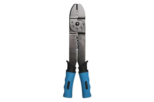 FIXTEC 9" Professional Multi-Function Wire Stripper A3 Steel, 0.75-6mm² Stripping M2.6-M5 Hole Cutting with Blister Card