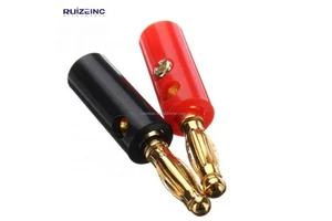 4mm stackable Banana Plug Connector Jack Screw-type Banana Head Black and Red Color