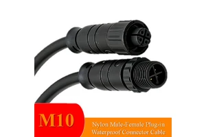 JOYL M10 Pin Terminal IP68 Nylon Male/Female Cable Connector Copper Gold Plating For Power Solar Power System RF Applications