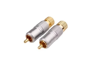 ODM Audio Video RCA Plug Connector Wholesales HIFI DIY Copper Plating 24K Gold Male OEM