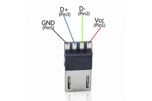Shinny Micro USB 4 Pin Male Connector