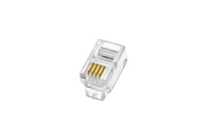 100 Pack Ethernet RJ22 Connector 4P4C Modular Plug UTP Connectors Telephone Modular Plug Connecter