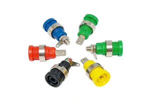4mm Banana Jack Female Panel Mount Banana Socket Binding Post Adapter for 4mm Banana Plug Connectors