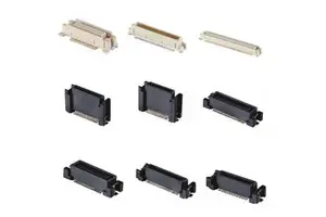 0.635mm Pitch BTB Mezzanine SMT Connector PLC Specific Male Female Terminal Double Contact for PCB Board to Board Applications