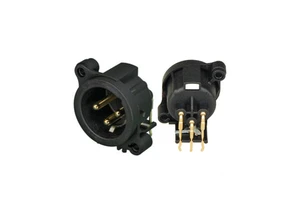 Neutrik NC3MAAH 3 Pin Male Audio XLR ReceptaclesnPCB Mounting Bronze Contacts Zinc Shell