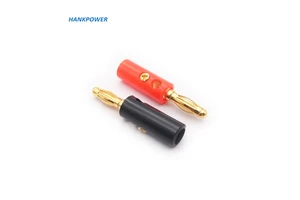 4 MM Banana Gold Plated Plug Connector With Screw 4mm Red Black Banana Test Connectors