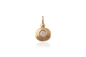 Minimalist wholesale jewelry natural moonstone pendant charms 18k gold plated designer texture diy necklace pendant accessories