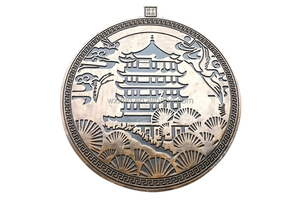 Ductile Iron Casting Manhole Cover Customized/Artistic/Cultural with Copper Process Design