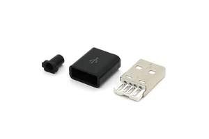 3 in 1 DIY USB 2.0 4 Pin Male Plug Type A Cable Connector USB Jack Socket Adapter