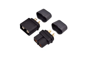 XT60H-M XT60H-F Series Black Brass Male Female Connector Pair 30A-60A High Power Power Entry Modules for RC Models Toys Lithium