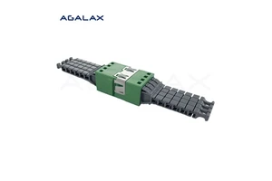 Data Center Applications High-Density 4 Port Reduced Flange Polyetherimide Fiber Optic Adapter Fast Connectors