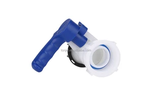 Tonjet Durable IBC Ball Valve 62mm S60x6 BSP Female Thread Tank Adapter Replacement Tap for Industrial Liquid Container Outlet