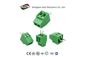 AOSI PCB Screw Terminal Blocks Connector 2.54mm Pitch 2P 3P 4P 5P 6P 7P 8P 9P 10P 12P 16Pin 150V 6A DG308-2.54 Terminals