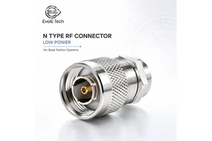 Low Power N Type Male RF Coaxial Connector 50 Ohm DC-11GHz with Gold-Plated Copper Pin for Telecom Base Station Systems