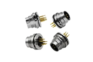 M16 Male Female IP67 Waterproof 3-8 Pin M16 Circular PCB Panel Mount Connector Gold-Plated Copper Contacts PUR/PVC Insulation