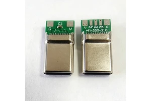 USB Type-C 2.0 Male Plug with PCB Board, 24P Solder Type USB-C Connector for Data Cable & Charging Cable DIY