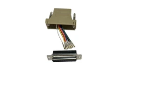 D-SUB25P Crimp Type Converter Gray Black RJ45 DB25P Copper Connector Adapter Stainless Steel for Power Automotive Applications