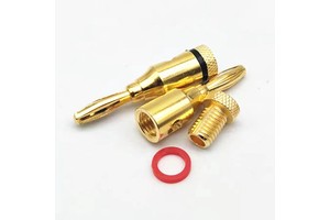 Gold-Plated 4MM Banana Head Audio Plug Socket Factory Outlet Speaker Cable Connector Banana Tip Connectors Product Category