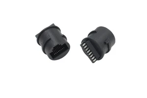 Panel Mount Rj45 Ethernet Socket 8P8C Round Waterproof RJ45 Female Connector for Security Monitoring